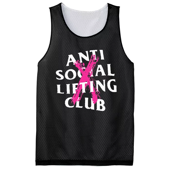 Anti Social Lifting Club Canceled Pink Mesh Reversible Basketball Jersey Tank