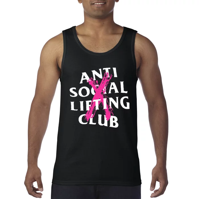 Anti Social Lifting Club Canceled Pink Tank Top