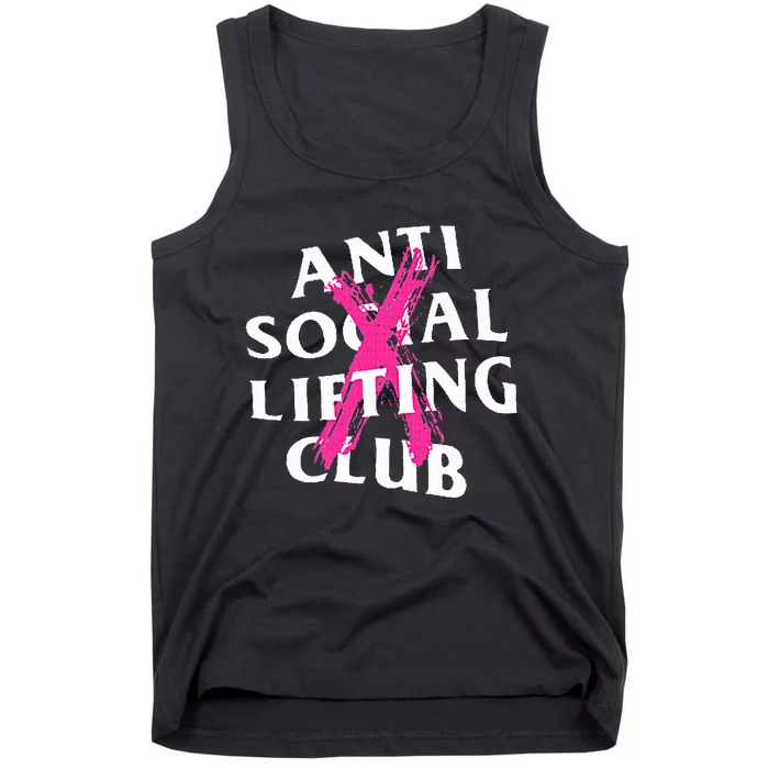 Anti Social Lifting Club Canceled Pink Tank Top