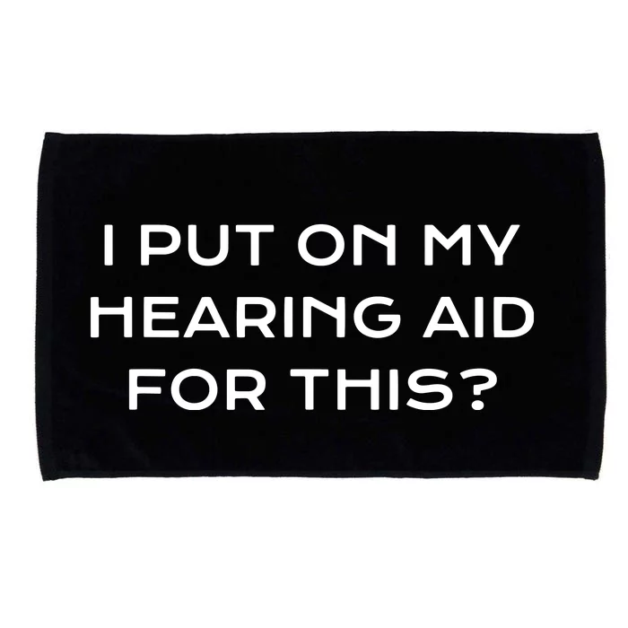 ASL Sign Language Hearing Aid Funny Joke Deaf Gift Microfiber Hand Towel