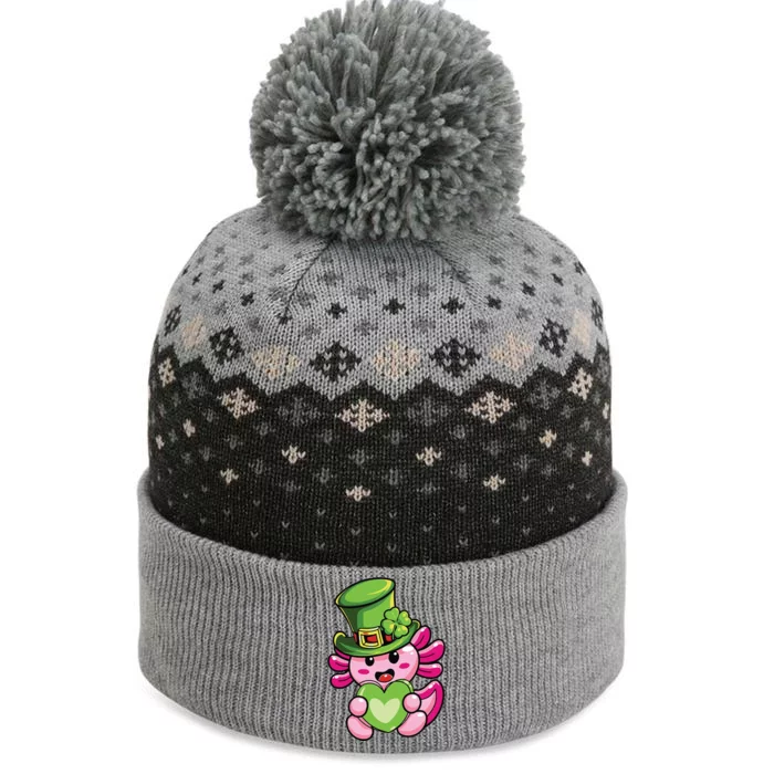 Axolotl Saint Leprechaun St Patrick Day The Baniff Cuffed Pom Beanie