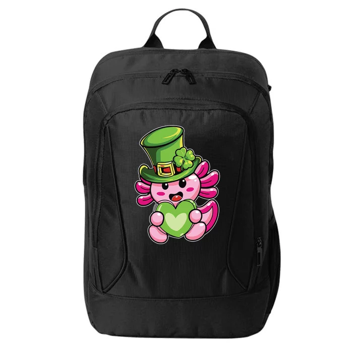 Axolotl Saint Leprechaun St Patrick Day City Backpack