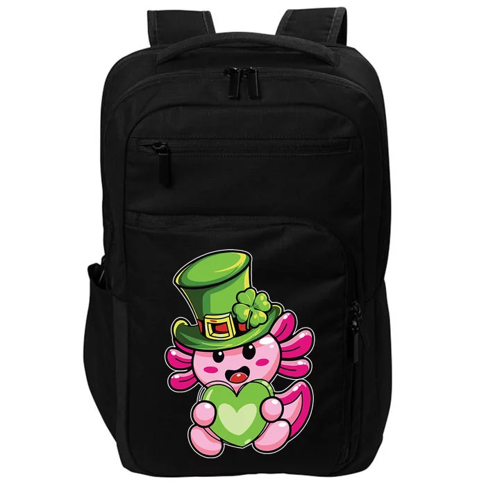 Axolotl Saint Leprechaun St Patrick Day Impact Tech Backpack