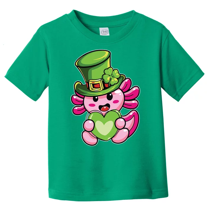 Axolotl Saint Leprechaun St Patrick Day Toddler T-Shirt