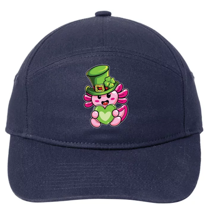 Axolotl Saint Leprechaun St Patrick Day 7-Panel Snapback Hat