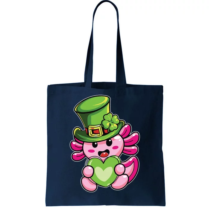 Axolotl Saint Leprechaun St Patrick Day Tote Bag