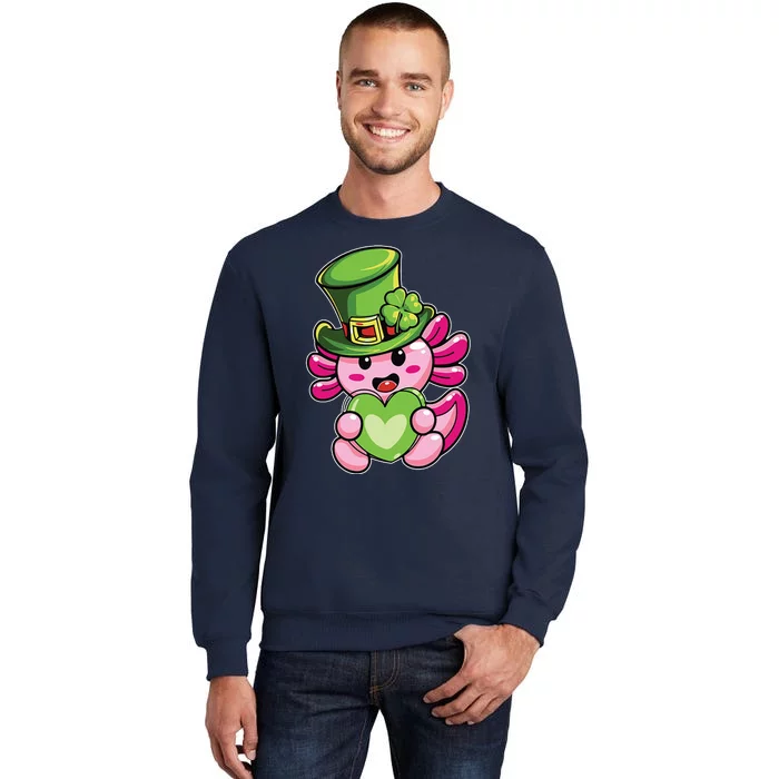 Axolotl Saint Leprechaun St Patrick Day Tall Sweatshirt