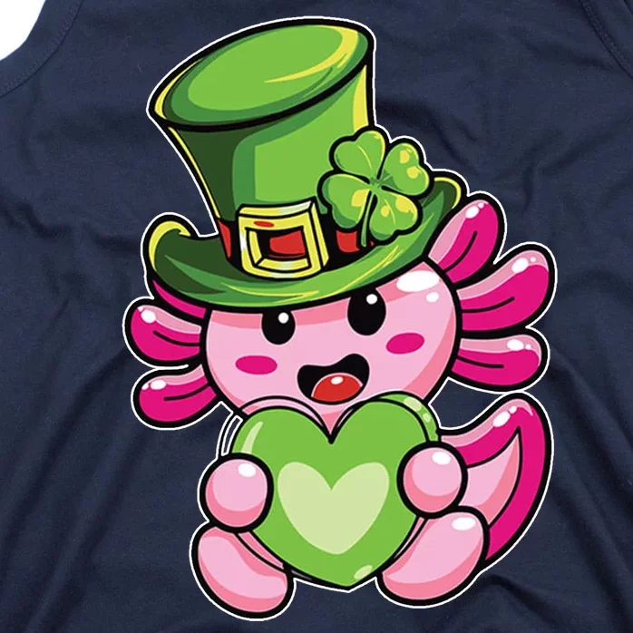 Axolotl Saint Leprechaun St Patrick Day Tank Top