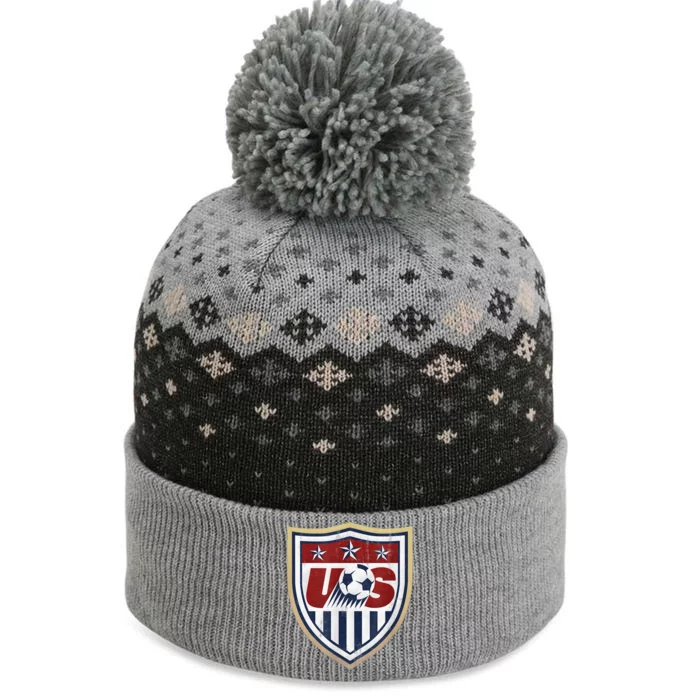 America Soccer Lovers Jersey USA Flag Support Football Team The Baniff Cuffed Pom Beanie