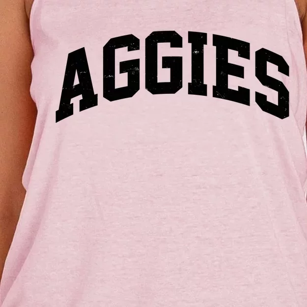 Aggies Sports Logo Women's Knotted Racerback Tank