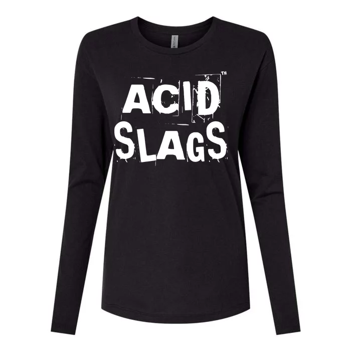 ACID SLAGS Logo Womens Cotton Relaxed Long Sleeve T-Shirt