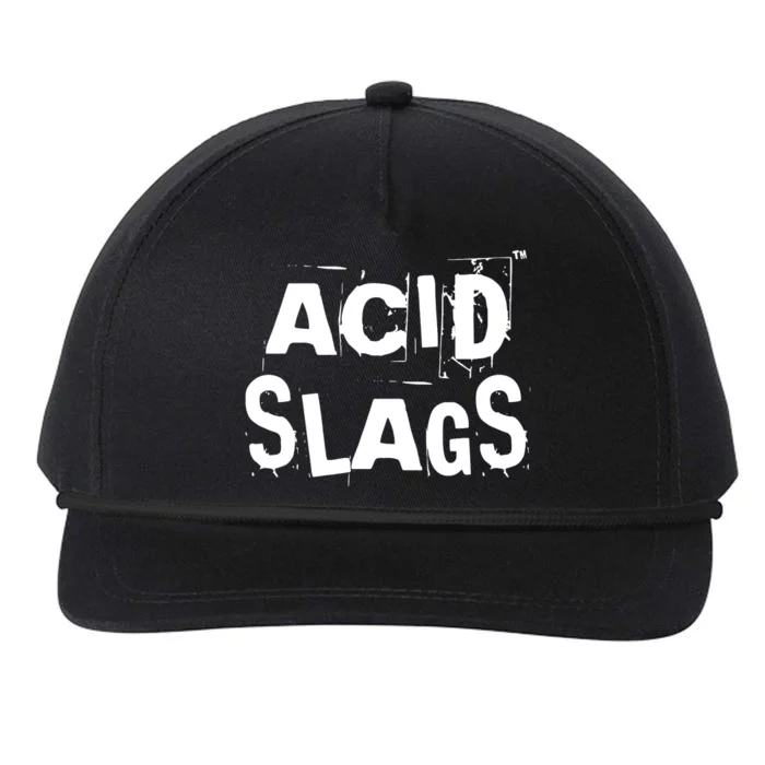 ACID SLAGS Logo Snapback Five-Panel Rope Hat