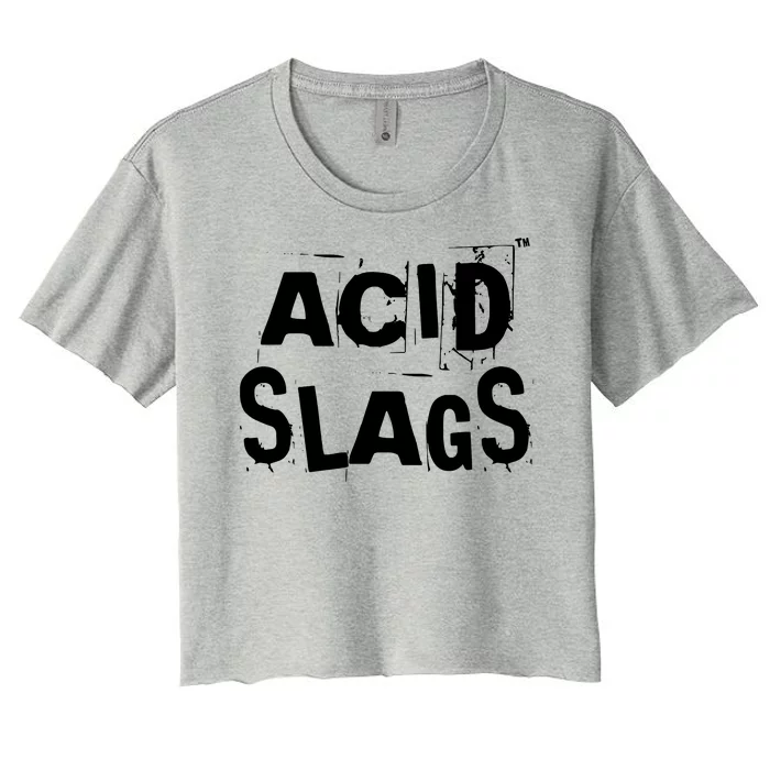 ACID SLAGS Logo Women's Crop Top Tee