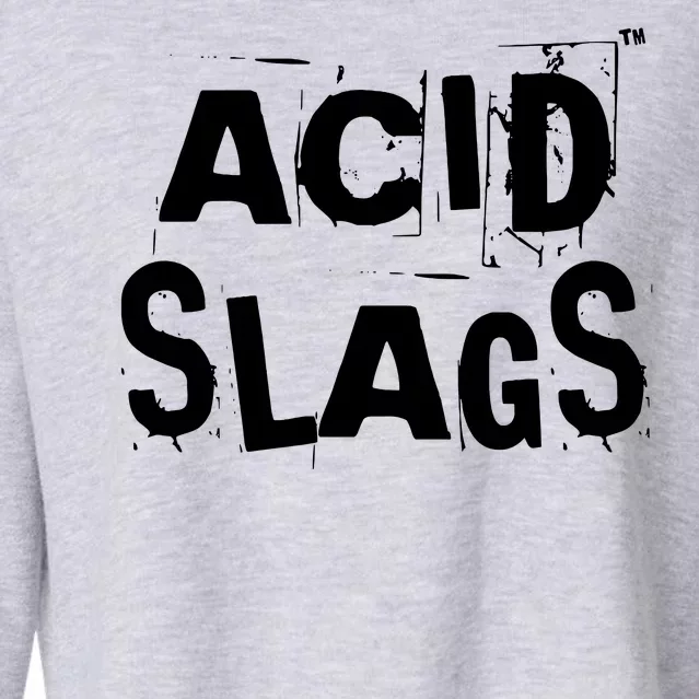 ACID SLAGS Logo Cropped Pullover Crew