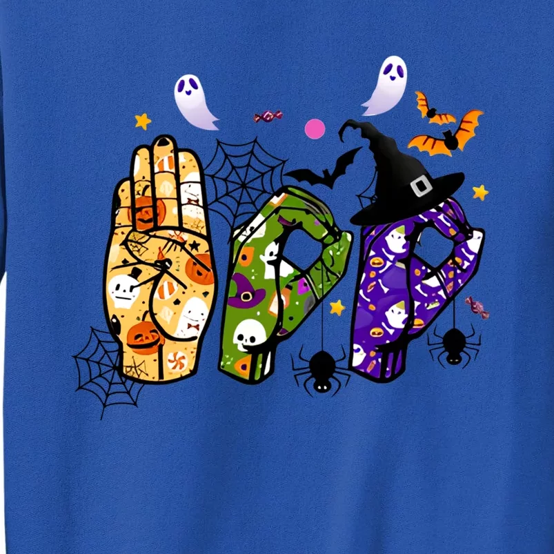 American Sign Language Boo Asl Halloween For Gift Tall Sweatshirt