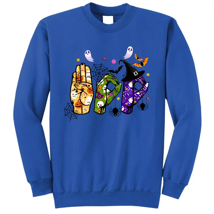 American Sign Language Boo Asl Halloween For Gift Tall Sweatshirt