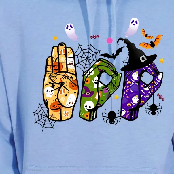 American Sign Language Boo Asl Halloween For Gift Unisex Surf Hoodie