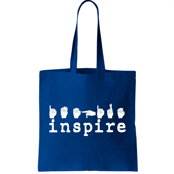 ASL Sign Langage Inspire Tote Bag