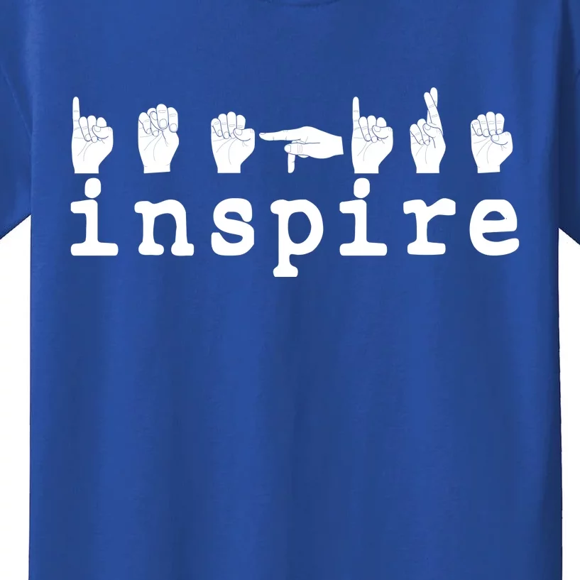 ASL Sign Langage Inspire Kids T-Shirt