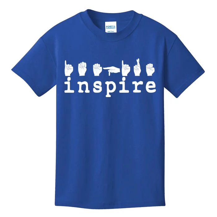 ASL Sign Langage Inspire Kids T-Shirt