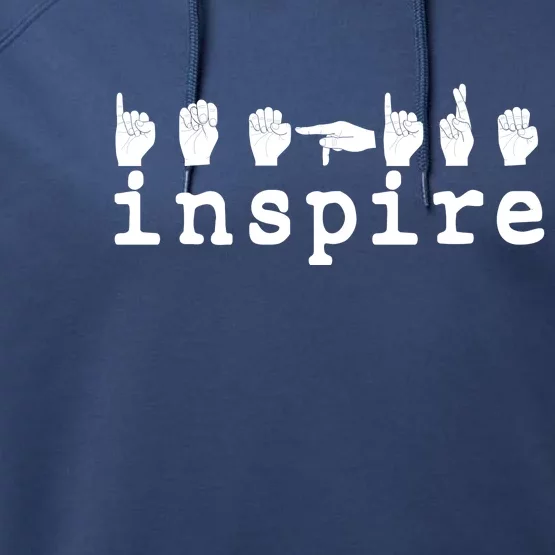 ASL Sign Langage Inspire Performance Fleece Hoodie