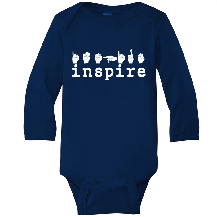 ASL Sign Langage Inspire Baby Long Sleeve Bodysuit