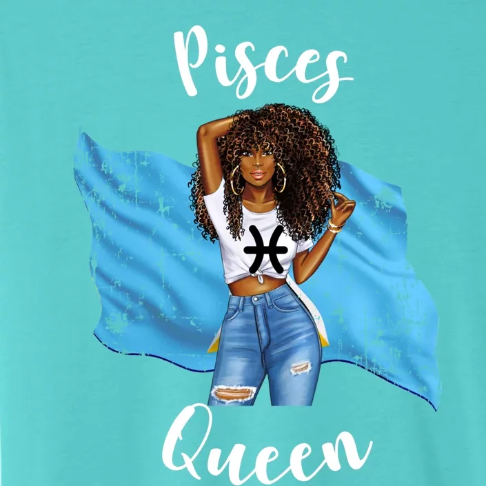 Afro St Lucian Pisces Queen Zodiac Star Sign Birthday Flag Cute Gift ChromaSoft Performance T-Shirt