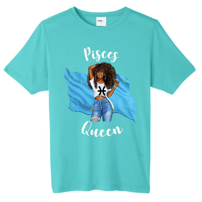 Afro St Lucian Pisces Queen Zodiac Star Sign Birthday Flag Cute Gift ChromaSoft Performance T-Shirt