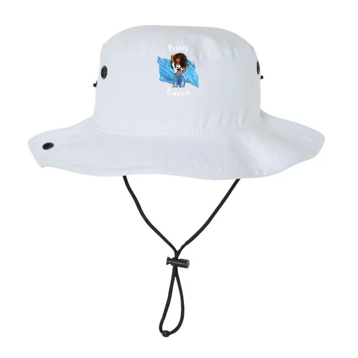 Afro St Lucian Pisces Queen Zodiac Star Sign Birthday Flag Cute Gift Legacy Cool Fit Booney Bucket Hat