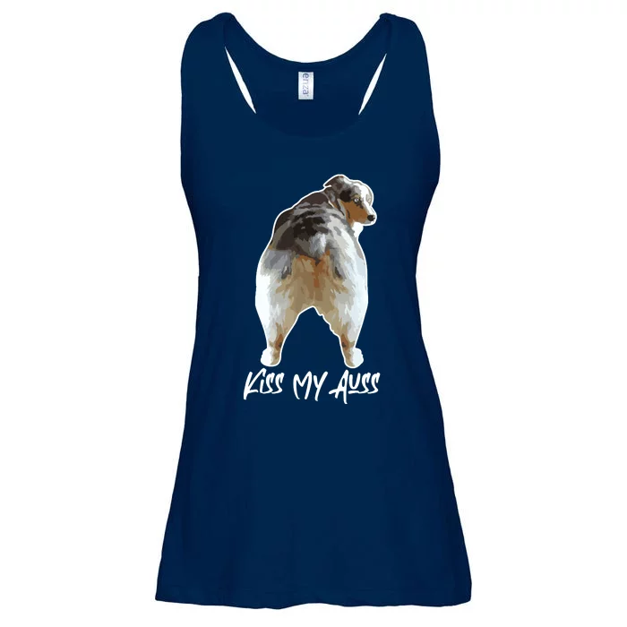 Aussie Shepherd Love Dog Australian Shepard Kiss My Auss Ladies Essential Flowy Tank