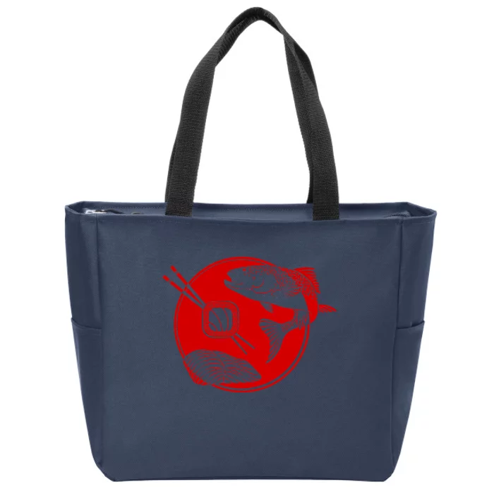 Anime Sushi Logo Salmon Sashimi Sushi Zip Tote Bag