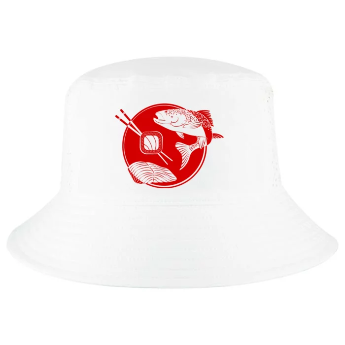 Anime Sushi Logo Salmon Sashimi Sushi Cool Comfort Performance Bucket Hat