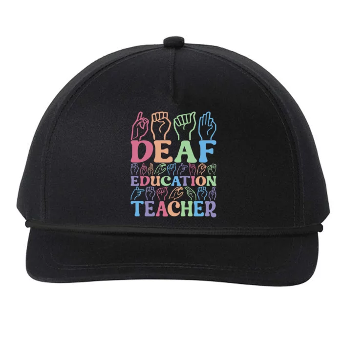 American Sign Language Deaf Education Teacher Gift Snapback Five-Panel Rope Hat