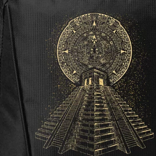 Ancient Sacred Mayan Aztec Calendar Pyramid Geometry City Backpack