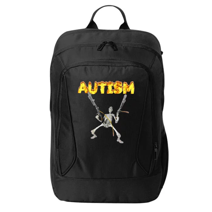 Autism Skeleton Meme City Backpack