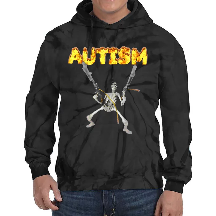 Autism Skeleton Meme Tie Dye Hoodie