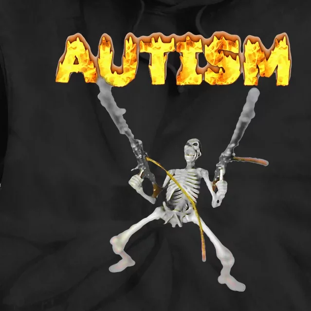 Autism Skeleton Meme Tie Dye Hoodie