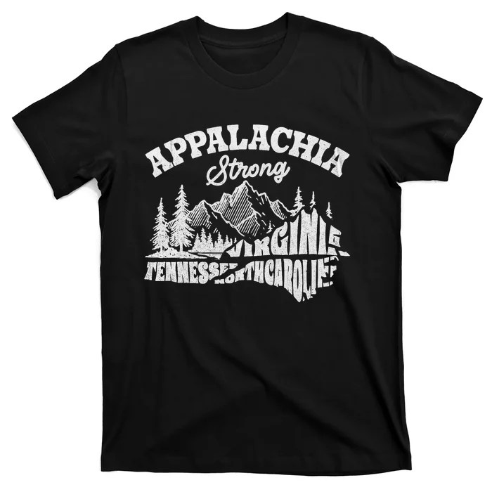 Appalachia Strong Mountain Outdoors Hiking Nc Design T-Shirt