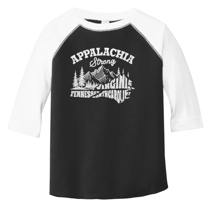 Appalachia Strong Mountain Outdoors Hiking Nc Design Toddler Fine Jersey T-Shirt