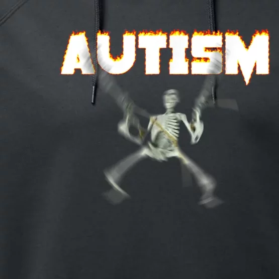 Autism Skeleton Meme Performance Fleece Hoodie