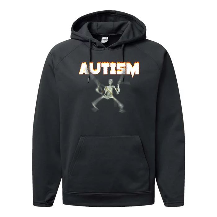 Autism Skeleton Meme Performance Fleece Hoodie