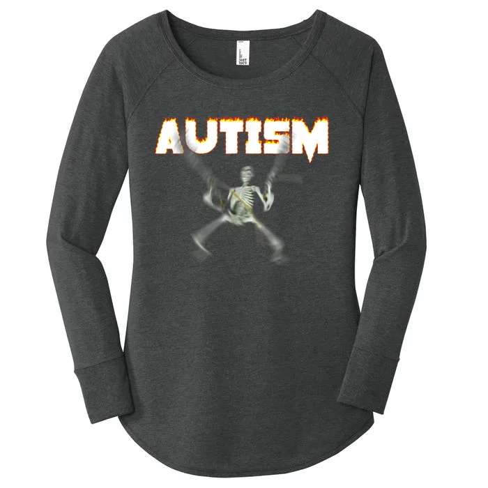 Autism Skeleton Meme Women's Perfect Tri Tunic Long Sleeve Shirt