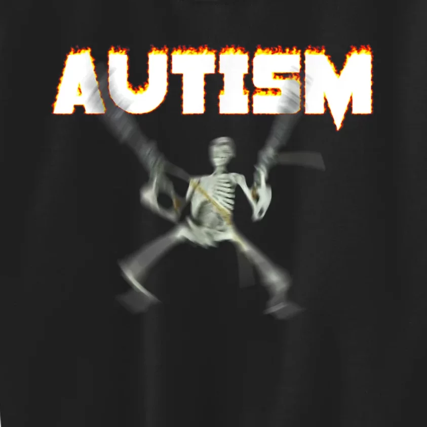 Autism Skeleton Meme Kids Sweatshirt