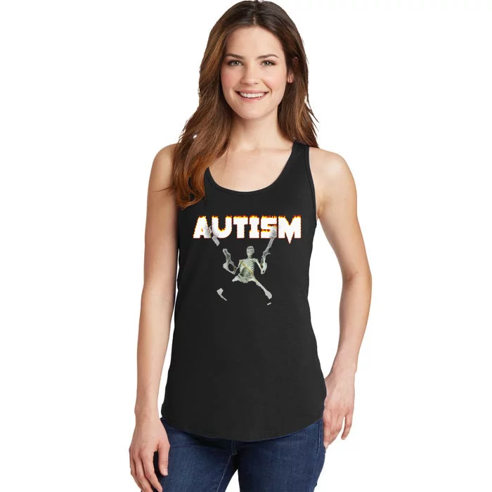 Autism Skeleton Meme Ladies Essential Tank