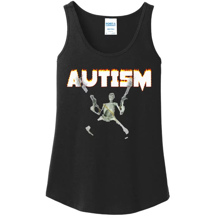 Autism Skeleton Meme Ladies Essential Tank