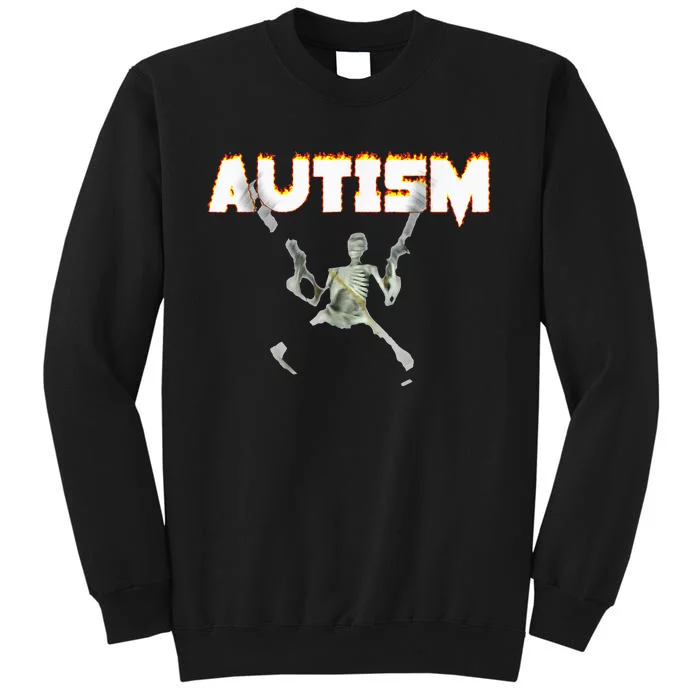 Autism Skeleton Meme Tall Sweatshirt