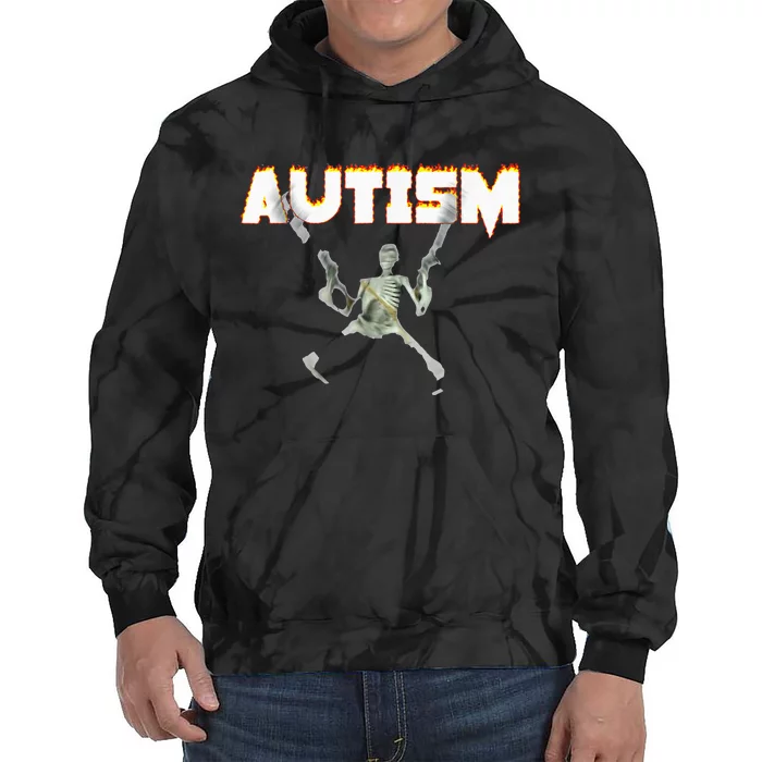 Autism Skeleton Meme Tie Dye Hoodie