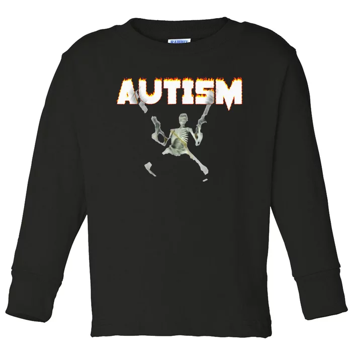 Autism Skeleton Meme Toddler Long Sleeve Shirt