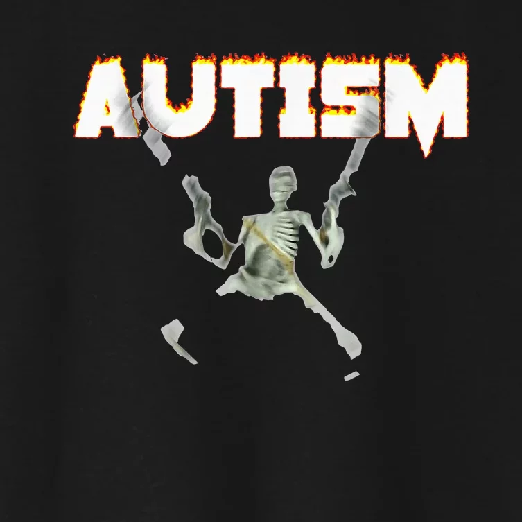 Autism Skeleton Meme Women's Crop Top Tee