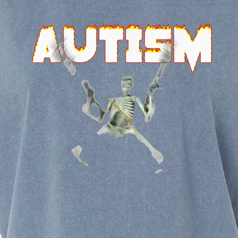 Autism Skeleton Meme Garment-Dyed Women's Muscle Tee